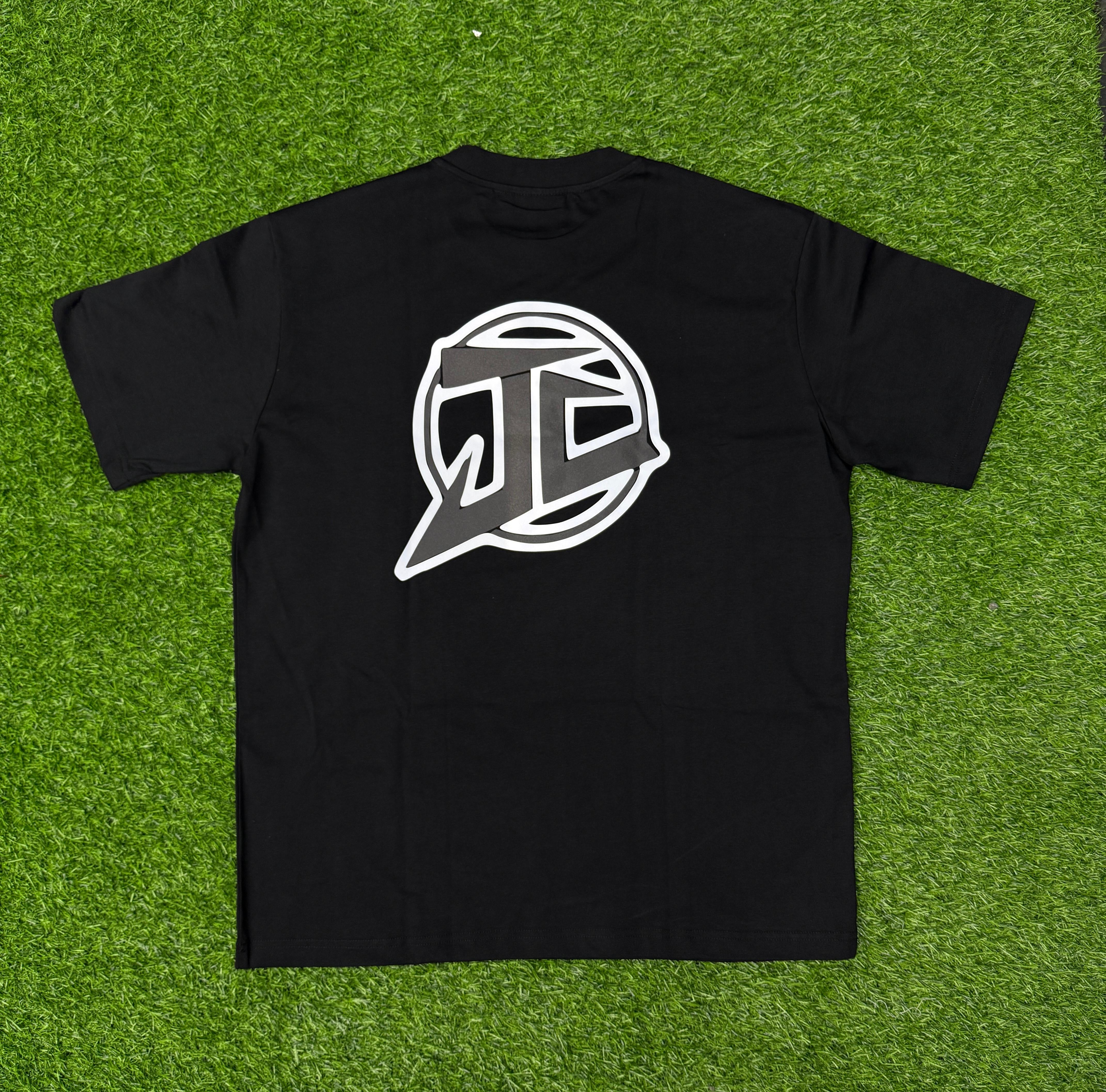 Tee Doble Black & Silver Embroidery & Reflective Jc