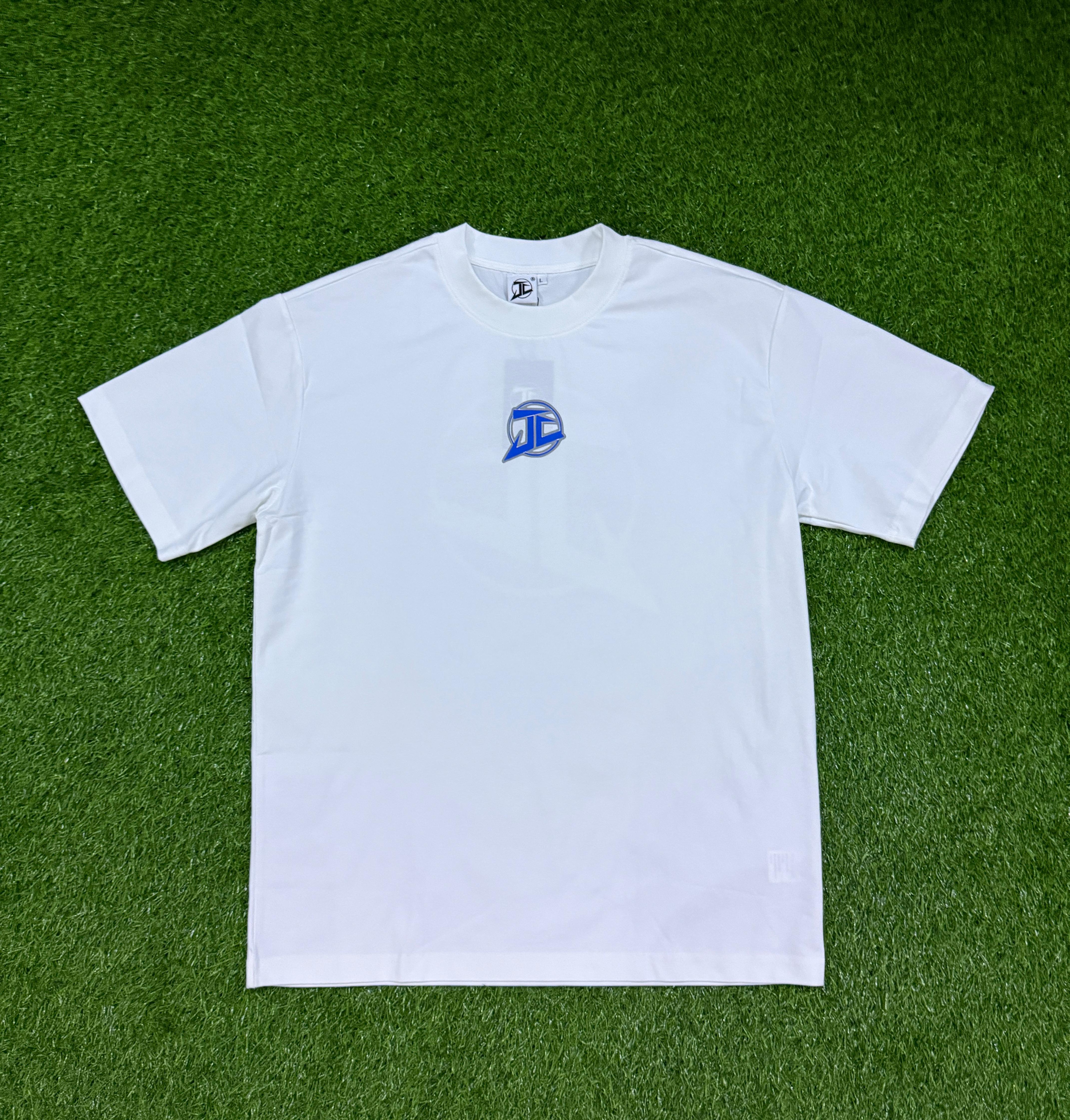 Tee Drawing White ( Logo Jc ) Blue And Silver 💥 Reflective 💥