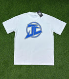 Tee Drawing White ( Logo Jc ) Blue And Silver 💥 Reflective 💥