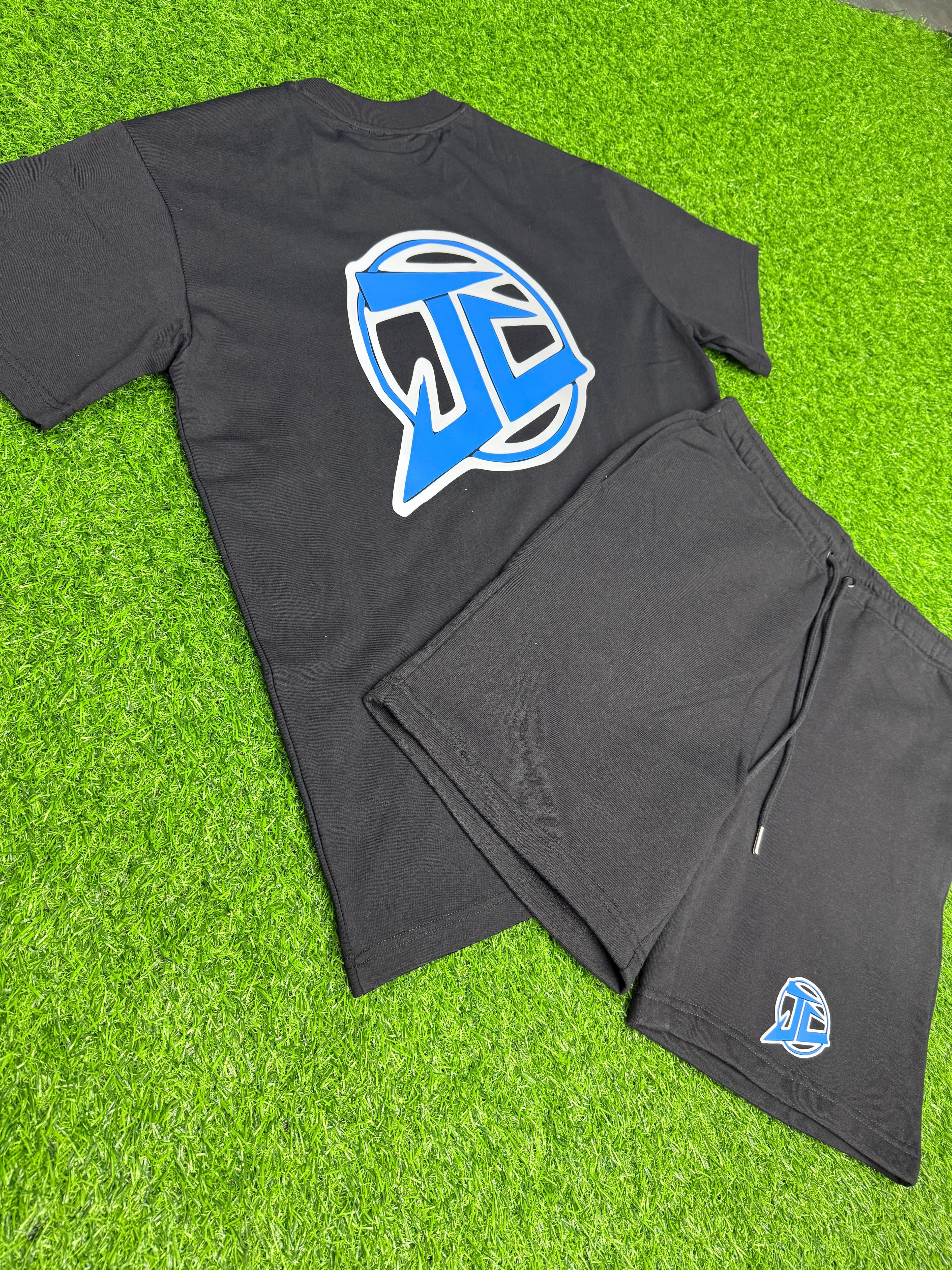 Set  ( Drawing Logo Jc ) 💥Reflective💥 Blue & Silver ⚫️🔵🔘