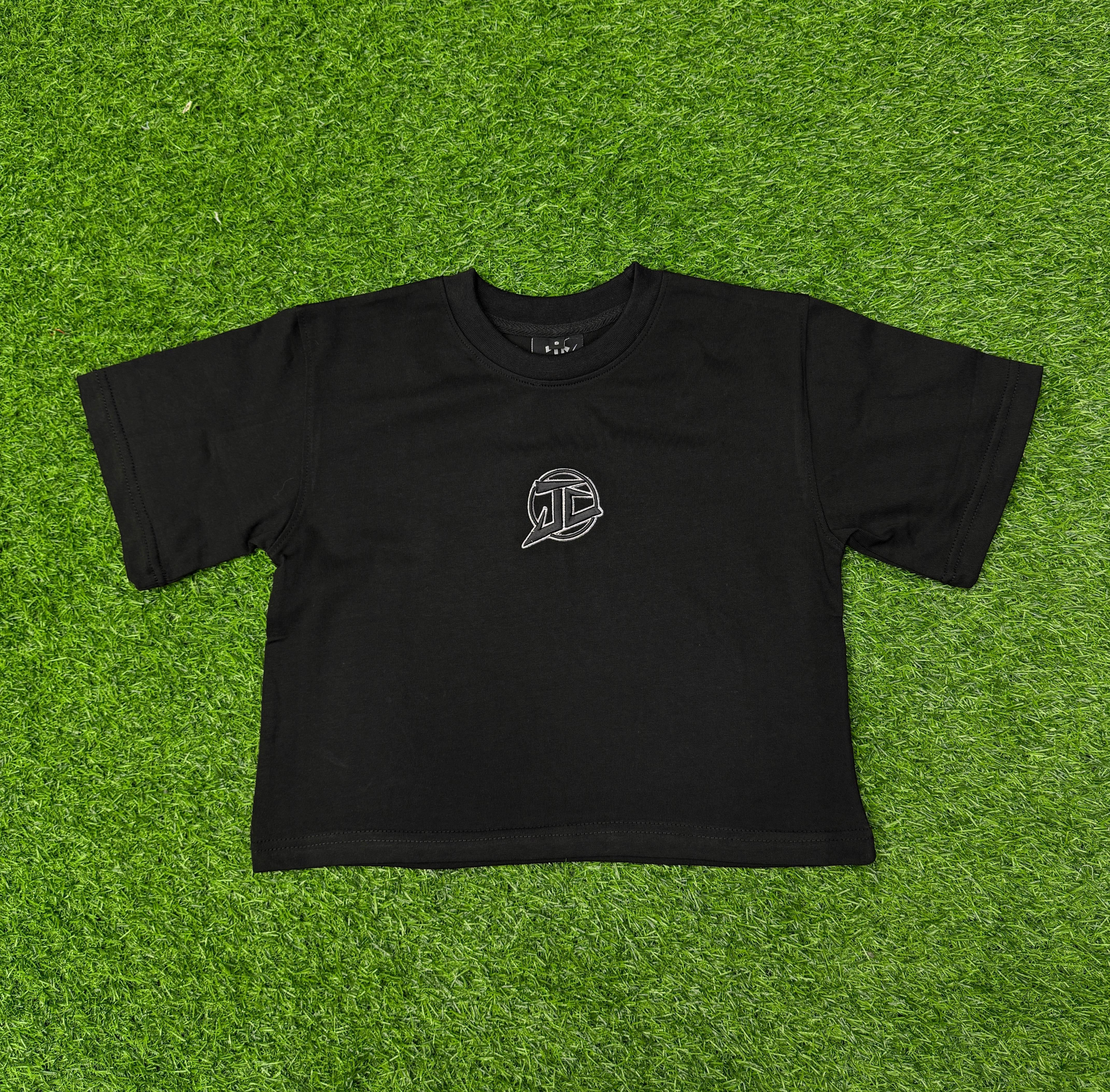 Crop Top Doble Black & Silver