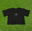 Crop Top Doble Black & Silver