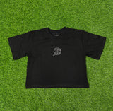 Crop Top Doble Black & Silver