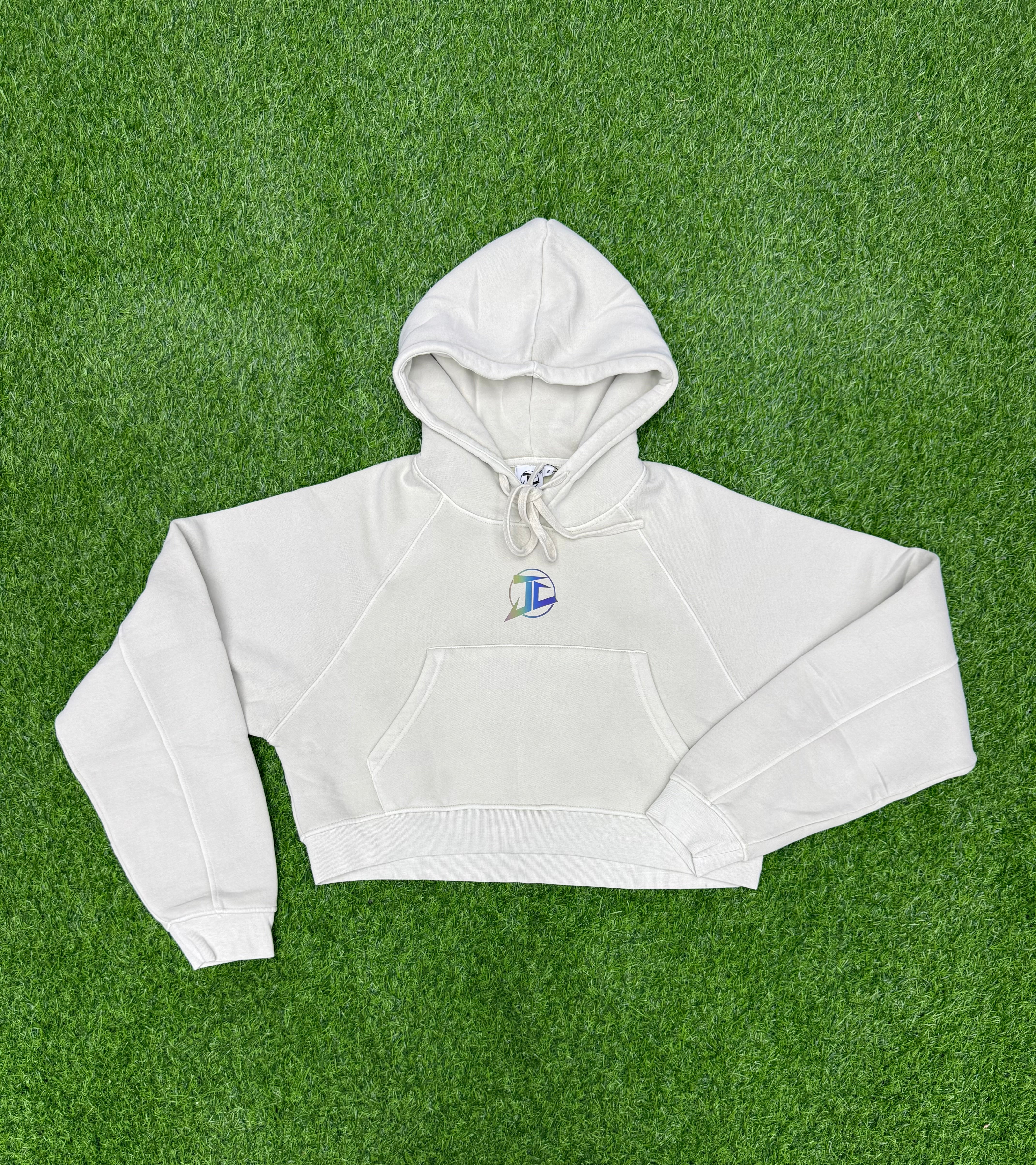 Hoodie Cream Logo Jc Rainbow